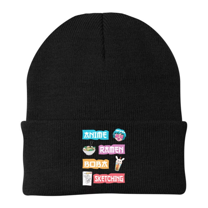 Anime Ra Boba Sketching  Kawaii Anime Lover Merch Gift Knit Cap Winter Beanie