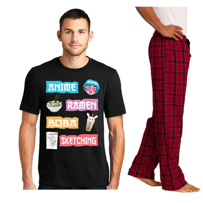 Anime Ra Boba Sketching  Kawaii Anime Lover Merch Gift Pajama Set