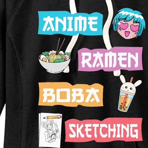 Anime Ra Boba Sketching  Kawaii Anime Lover Merch Gift Women's Fleece Hoodie