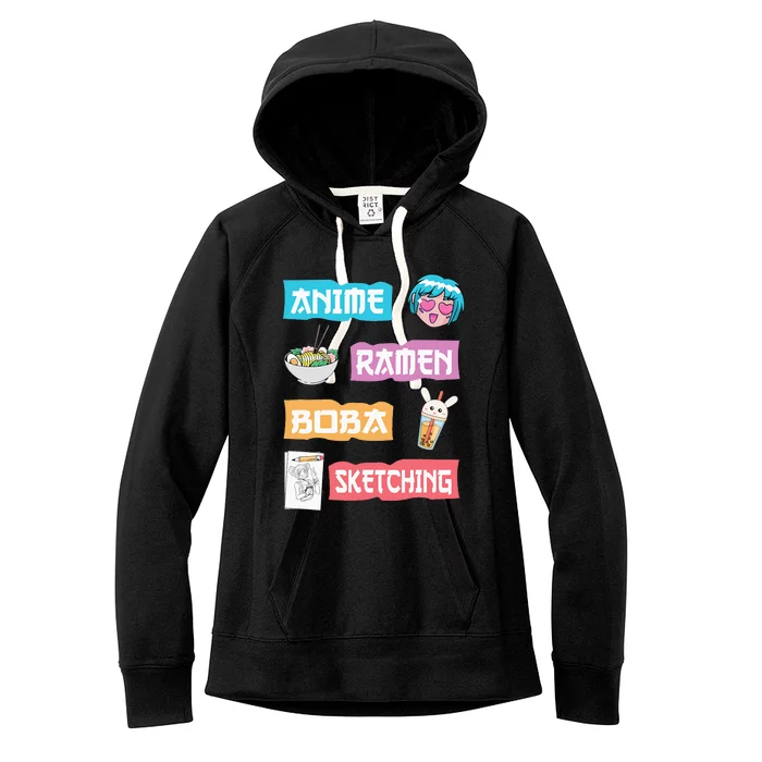 Anime Ra Boba Sketching  Kawaii Anime Lover Merch Gift Women's Fleece Hoodie