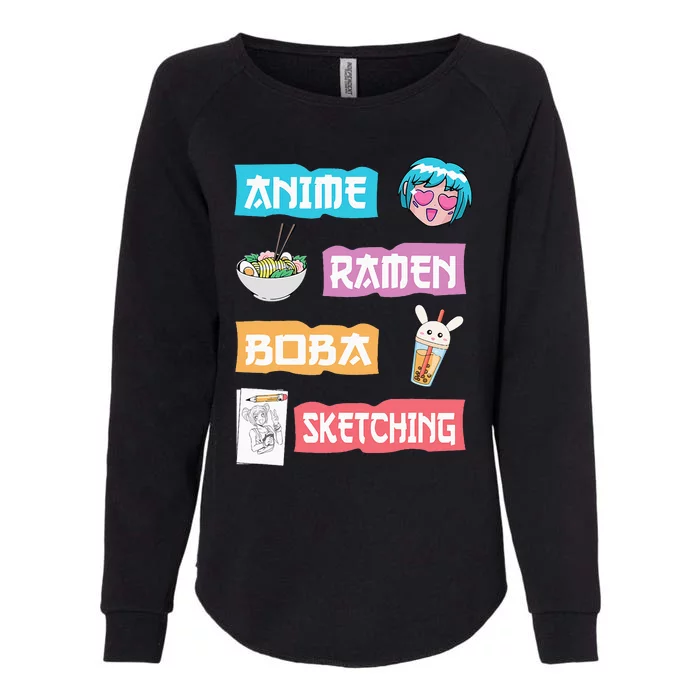 Anime Ra Boba Sketching  Kawaii Anime Lover Merch Gift Womens California Wash Sweatshirt