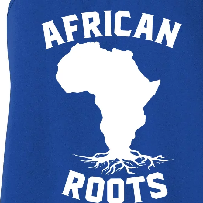 African Roots Black History Month Africa Map Descendants Gift Women's Racerback Tank