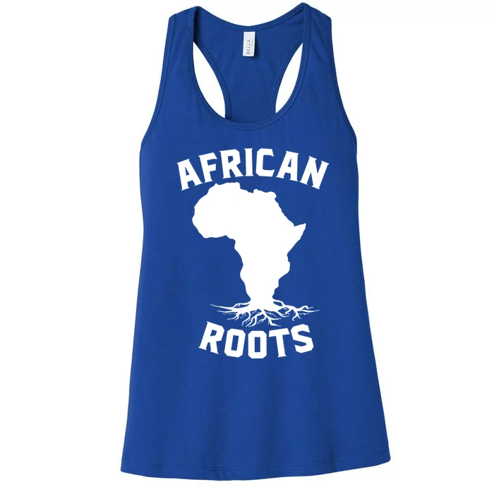 African Roots Black History Month Africa Map Descendants Gift Women's Racerback Tank