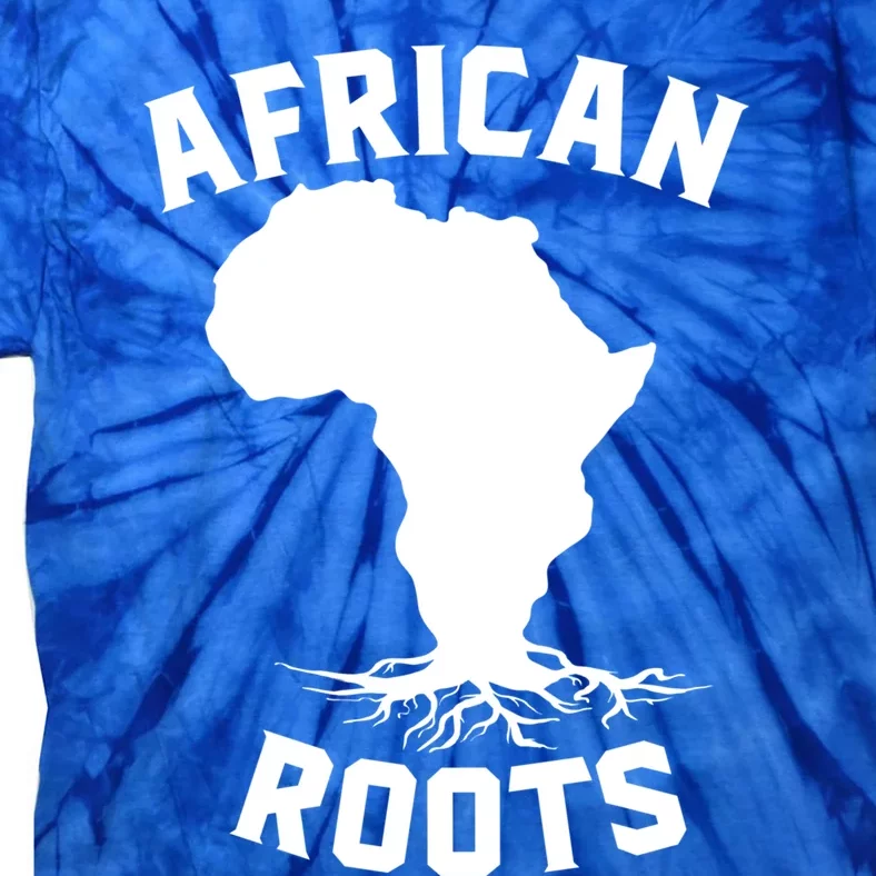 African Roots Black History Month Africa Map Descendants Gift Tie-Dye T-Shirt