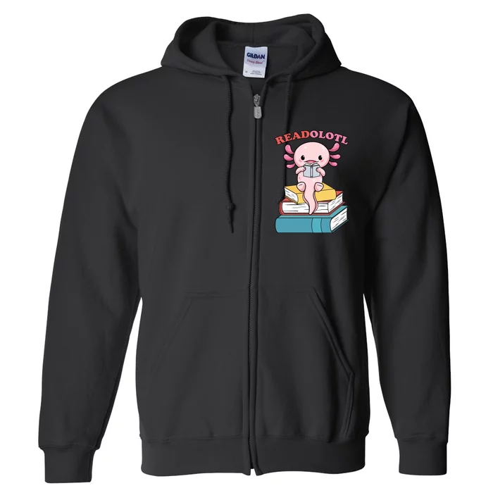 Axolotl Read Book Full Zip Hoodie