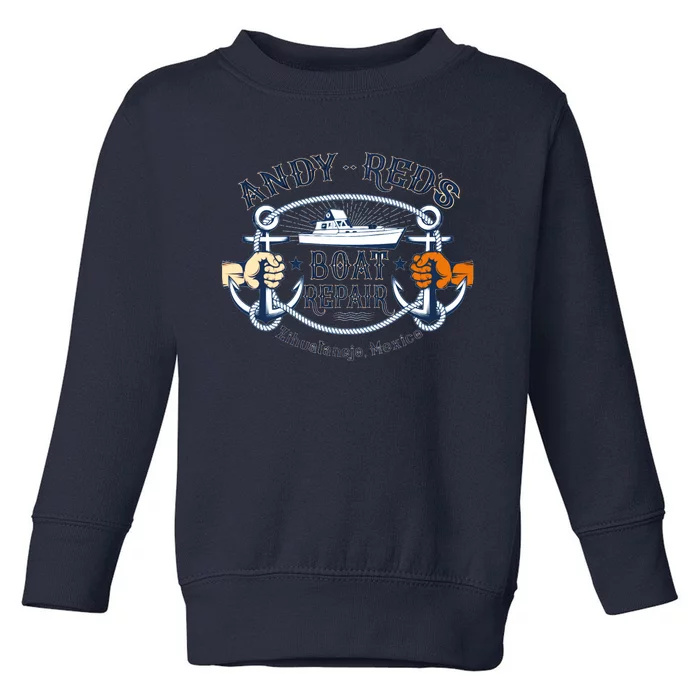 Andy RedS Boat Repair Toddler Sweatshirt