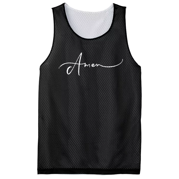 Amen Religious Biblical Prayer Protestant Catholic Blessings Mesh Reversible Basketball Jersey Tank