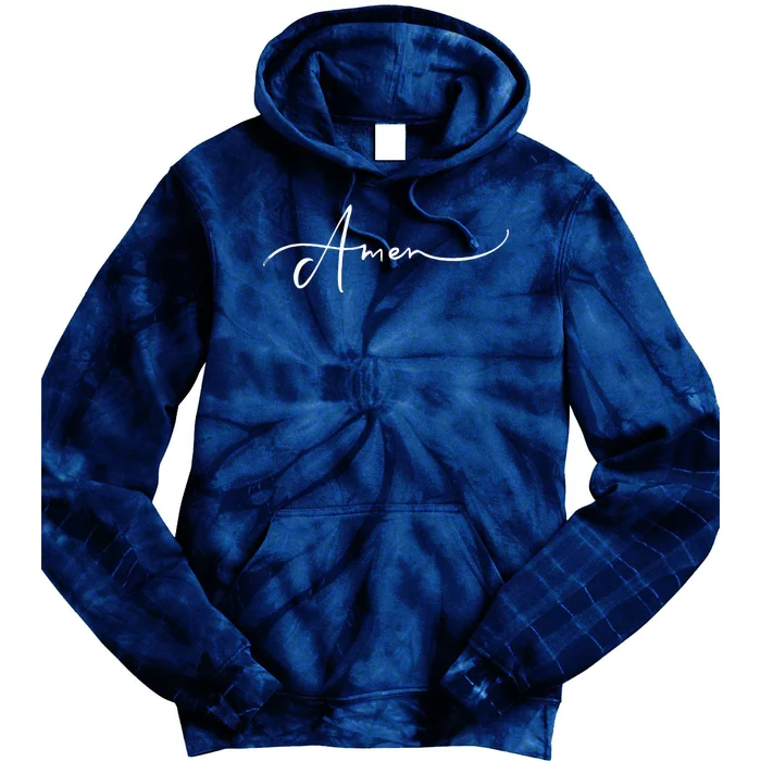 Amen Religious Biblical Prayer Protestant Catholic Blessings Tie Dye Hoodie