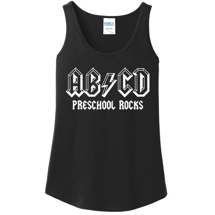 ABCD Rocks Back To School Preschool Rocks Funny Teacher Ladies Essential Tank