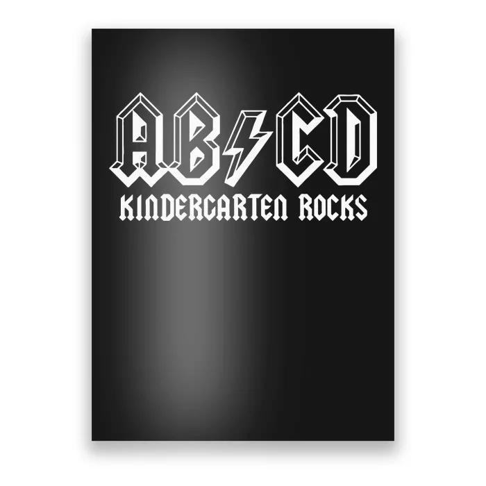 ABCD Rocks Back To School Kindergarten Rocks Funny Teacher Poster