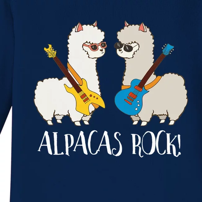 Alpacas Rock! Cute Funny Alpaca Lover Alpaca Fan Baby Long Sleeve Bodysuit