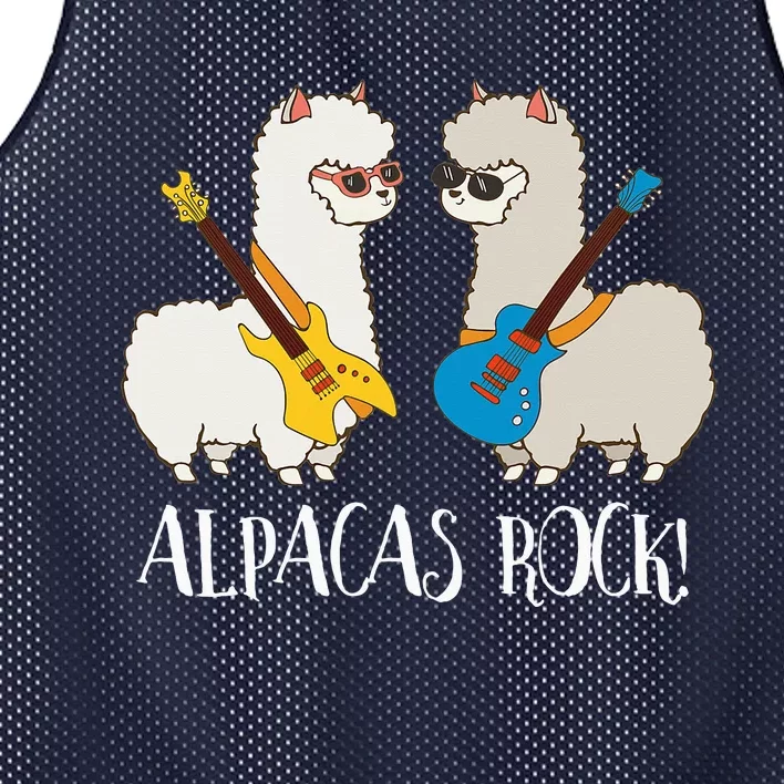 Alpacas Rock! Cute Funny Alpaca Lover Alpaca Fan Mesh Reversible Basketball Jersey Tank