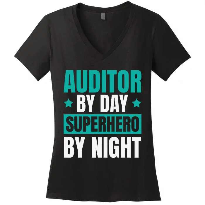 Auditor Review Compliance Finance Auditor Women's V-Neck T-Shirt