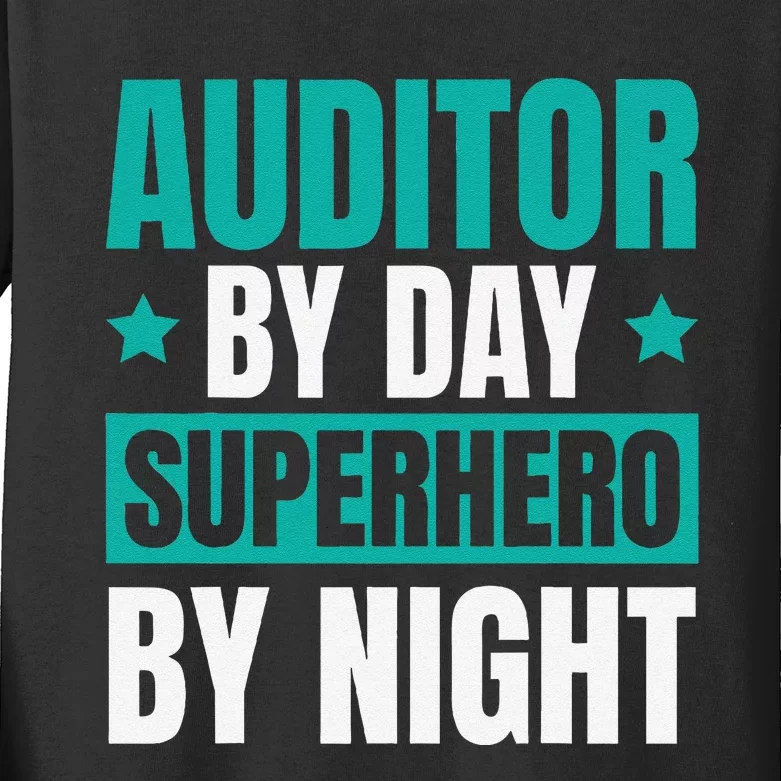 Auditor Review Compliance Finance Auditor Kids Long Sleeve Shirt