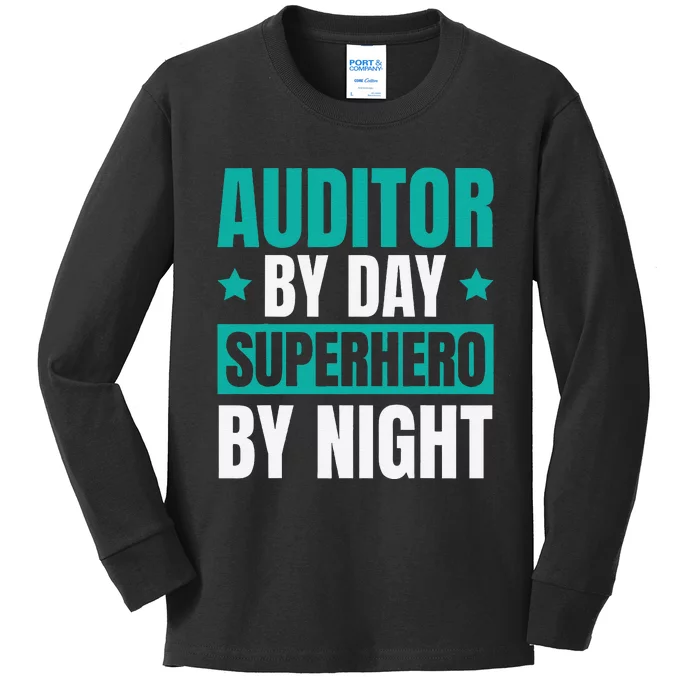 Auditor Review Compliance Finance Auditor Kids Long Sleeve Shirt