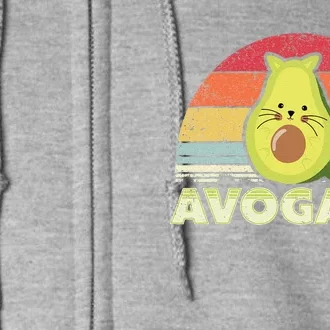 Avogato, Retro Cat Avocado, Cinco De Mayo Full Zip Hoodie