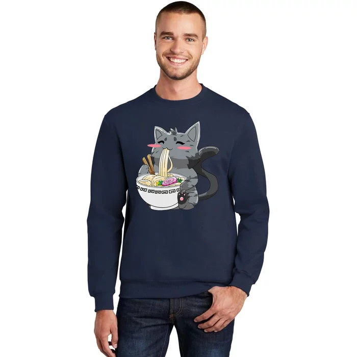 Anime Ramen Cat Kawaii Neko Gift Tall Sweatshirt