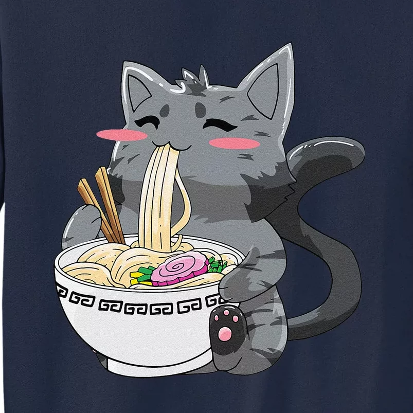 Anime Ramen Cat Kawaii Neko Gift Tall Sweatshirt