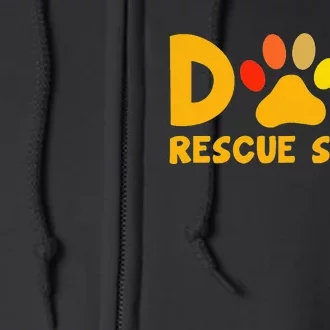 Animal Rescue Cute Animal Shelter Dog Rescue Squad Full Zip Hoodie