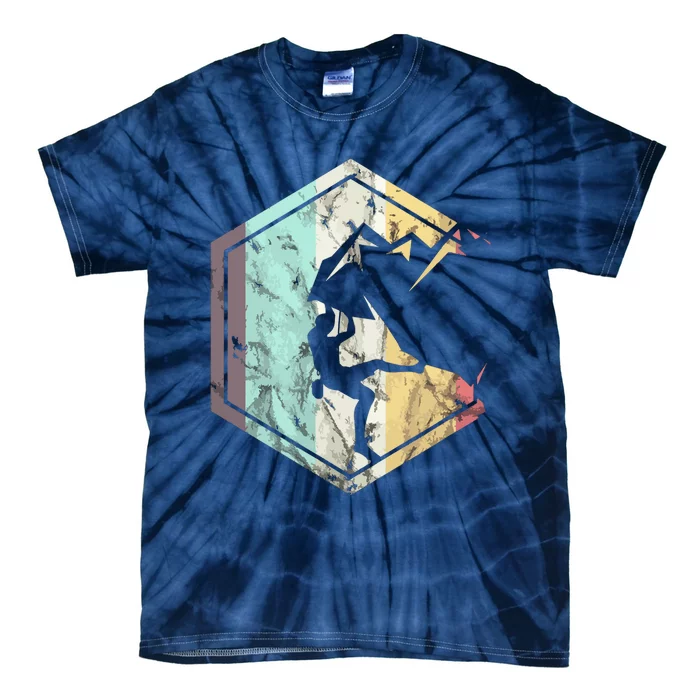 Awesome Rock Climbing Retro Mountain Climber Hiker Alpinism Tie-Dye T-Shirt