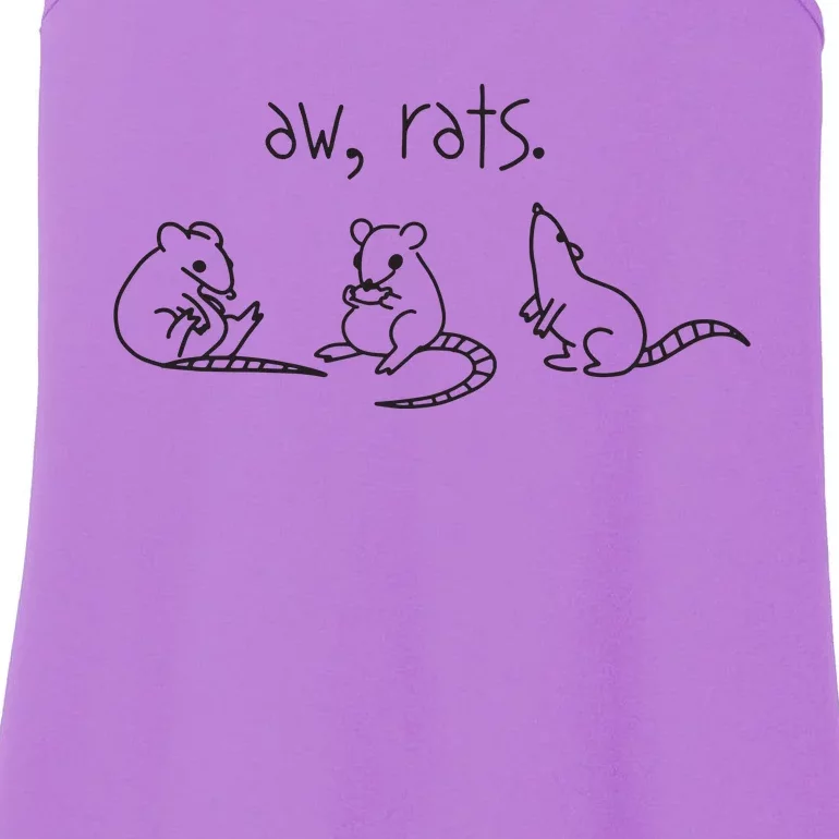 Aw Rats Cute Rat Trio Funny Ladies Essential Tank