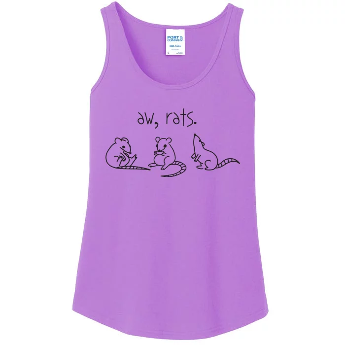 Aw Rats Cute Rat Trio Funny Ladies Essential Tank