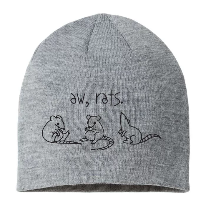 Aw Rats Cute Rat Trio Funny 8 1/2in Sustainable Knit Beanie