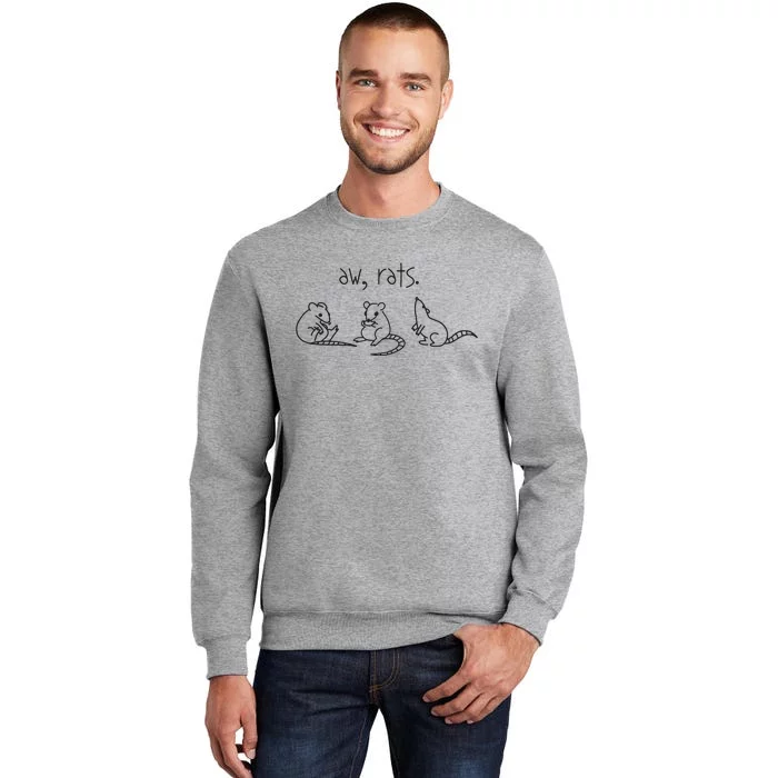 Aw Rats Cute Rat Trio Funny Tall Sweatshirt