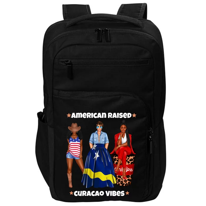 American Raised Curacao Vibes Born In South America Dna Meaningful Gift Impact Tech Backpack