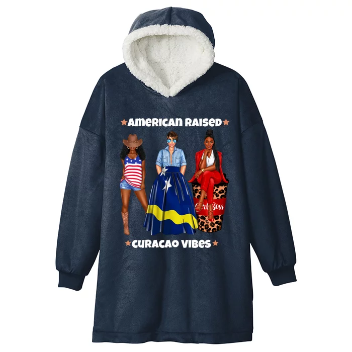 American Raised Curacao Vibes Born In South America Dna Meaningful Gift Hooded Wearable Blanket