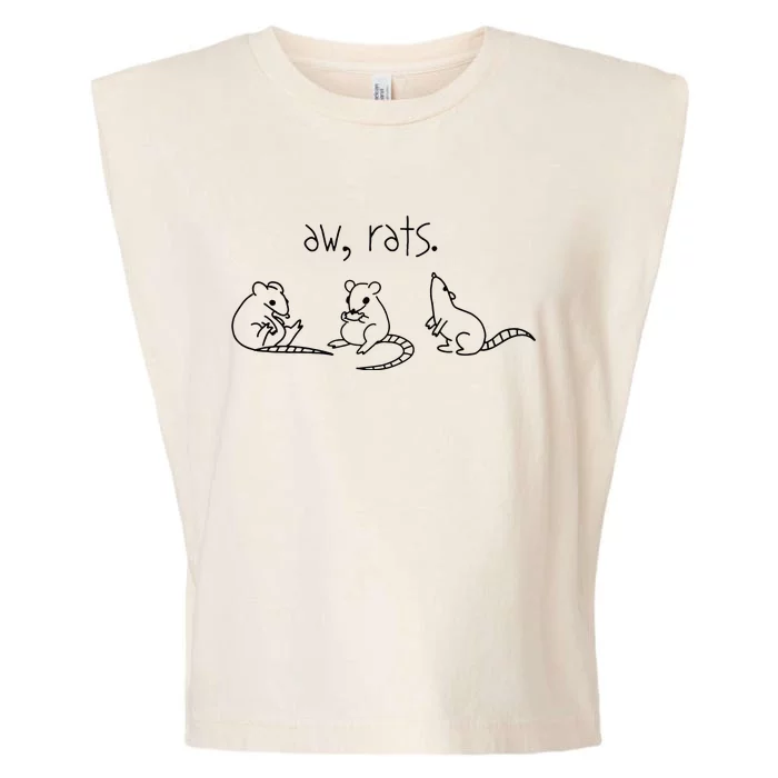 Aw Rats Cute Rat Trio Garment-Dyed Women's Muscle Tee