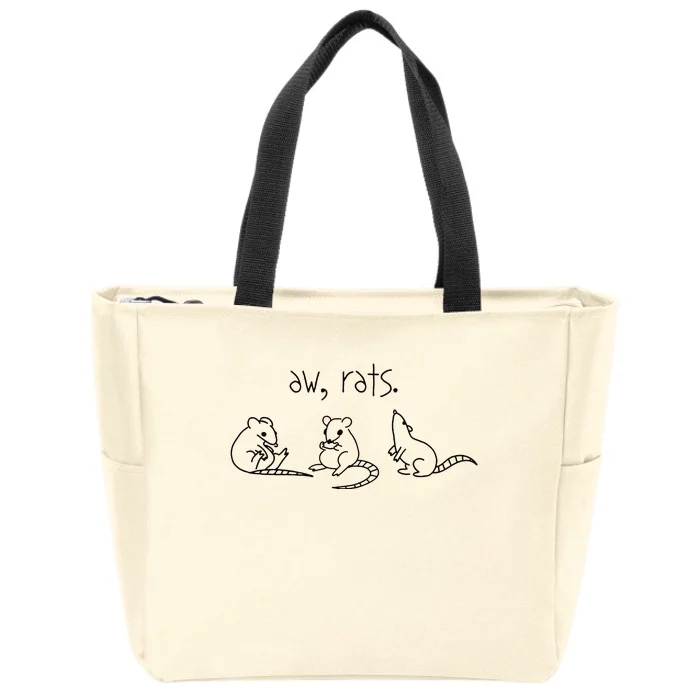 Aw Rats Cute Rat Trio Zip Tote Bag