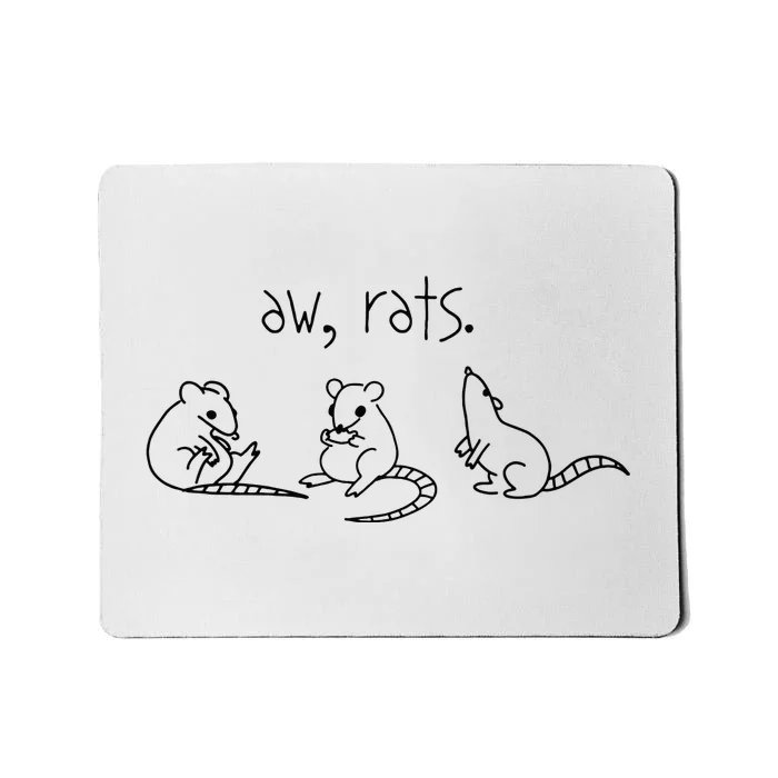 Aw Rats Cute Rat Trio Mousepad