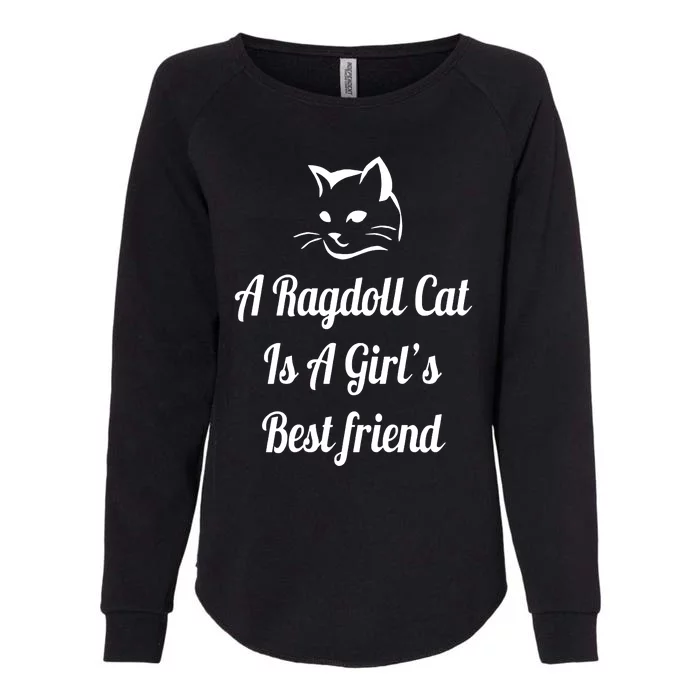 A Ragdoll Cat Is A Girl's Best Friend Christmas Gift Mothers Day Pet Cat Friend Womens California Wash Sweatshirt