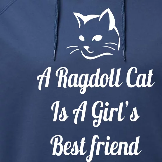 A Ragdoll Cat Is A Girl's Best Friend Christmas Gift Mothers Day Pet Cat Friend Performance Fleece Hoodie