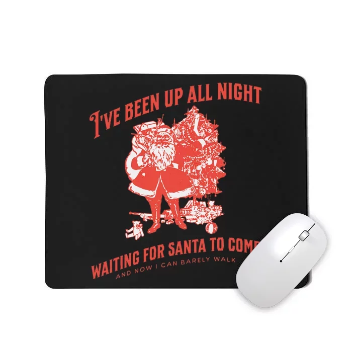 Adult Rude Christmas Waiting For Santa Mousepad