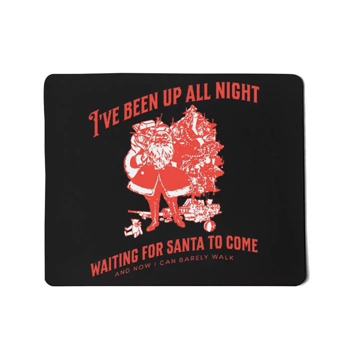 Adult Rude Christmas Waiting For Santa Mousepad