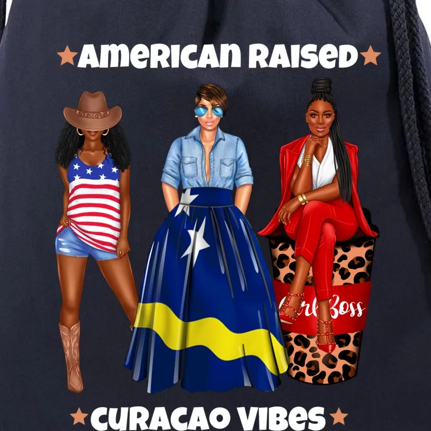 American Raised Curacao Vibes Born In South America Dna Gift Drawstring Bag