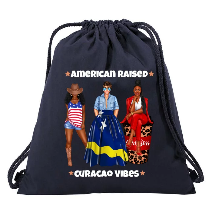 American Raised Curacao Vibes Born In South America Dna Gift Drawstring Bag