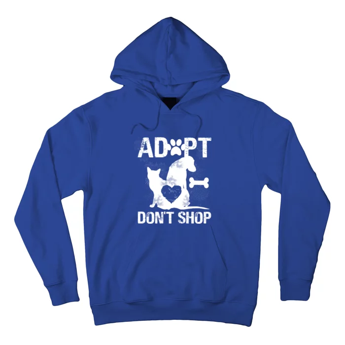 Animal Rescue Cat Dogs Adopt Don't Shop Funny Gift Hoodie