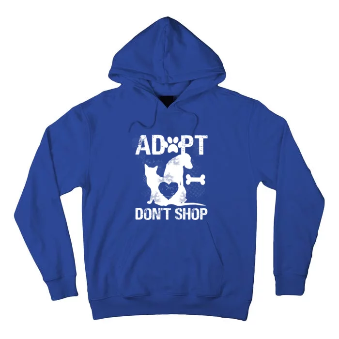 Animal Rescue Cat Dogs Adopt Don't Shop Funny Gift Tall Hoodie