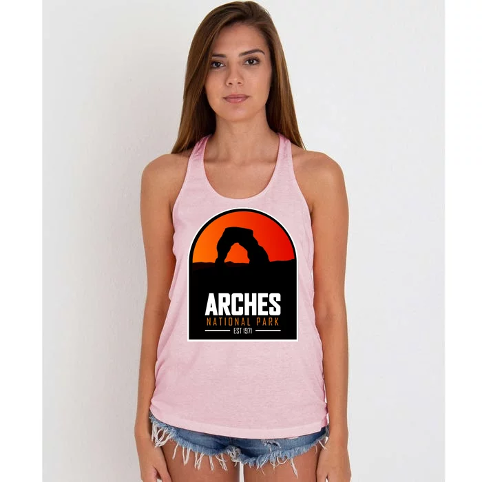 Arches National Park Women's Knotted Racerback Tank