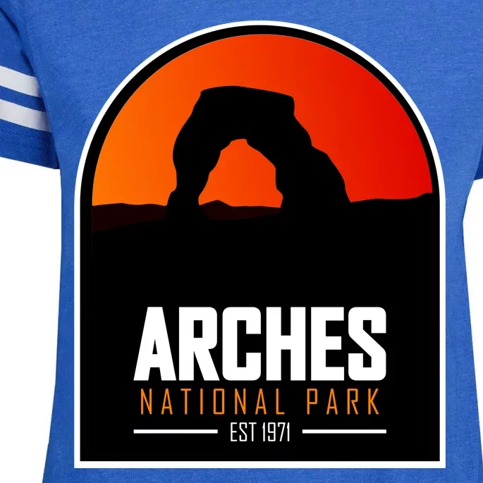 Arches National Park Enza Ladies Jersey Football T-Shirt