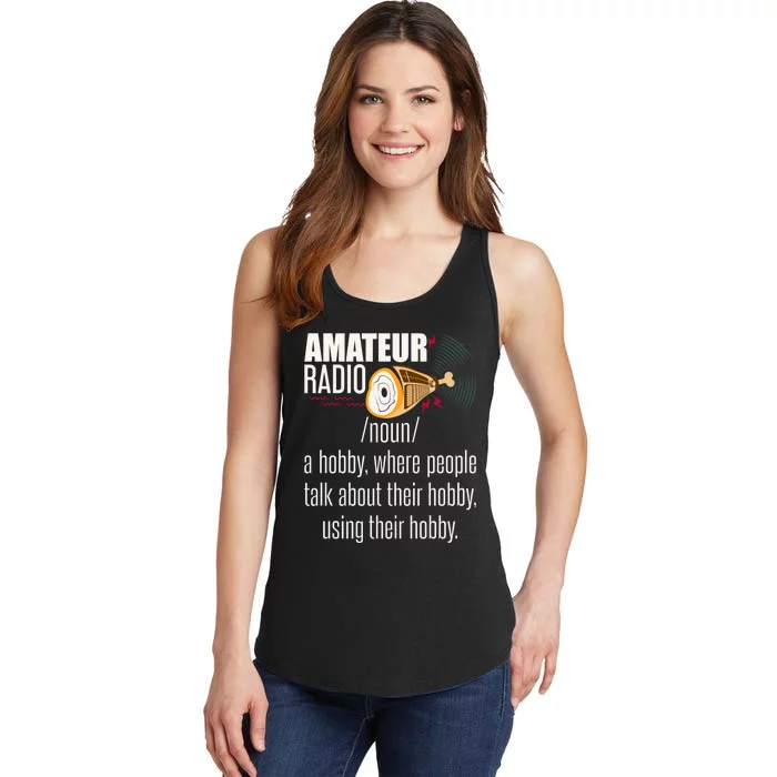 Amateur Radio Definition Gift Ham Radio Operator Enthusiast Gift Ladies Essential Tank