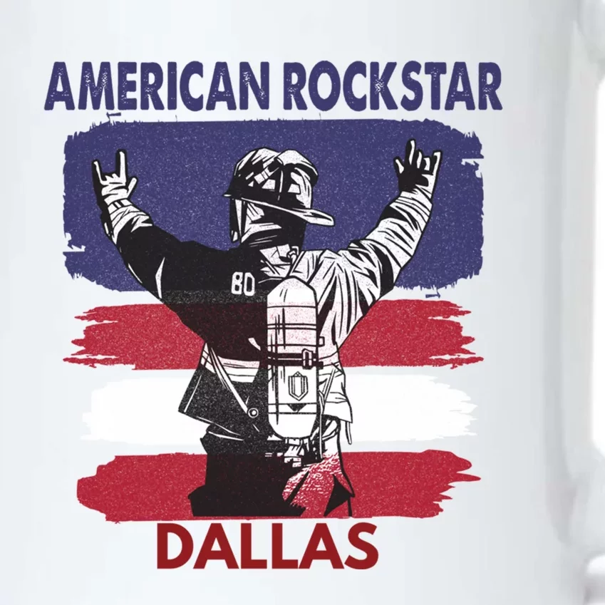 American Rockstar Dallas Texas Gift For Firefighter Cool Gift Black Color Changing Mug