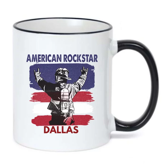 American Rockstar Dallas Texas Gift For Firefighter Cool Gift Black Color Changing Mug