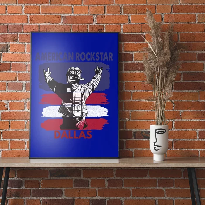 American Rockstar Dallas Texas Gift For Firefighter Cool Gift Poster