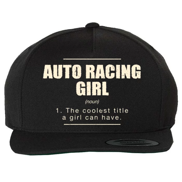 Auto Racing Definition Car Racing Adventure Sports Gift Wool Snapback Cap