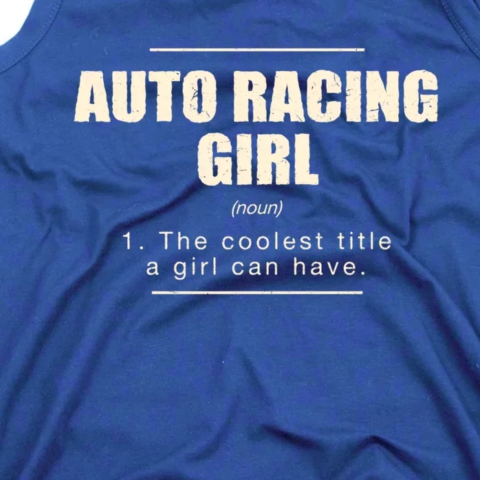 Auto Racing Definition Car Racing Adventure Sports Gift Tank Top