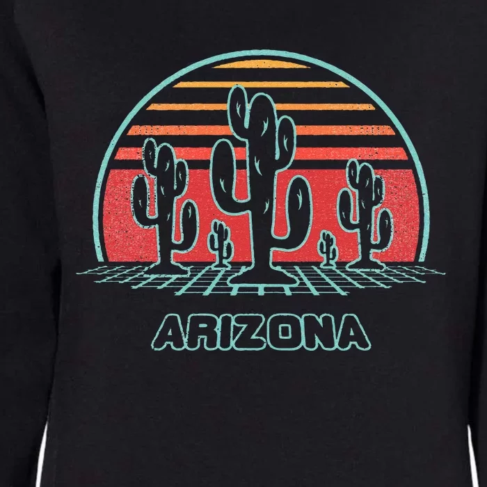 Arizona Retro Desert Sunset 80s Style Womens California Wash Sweatshirt